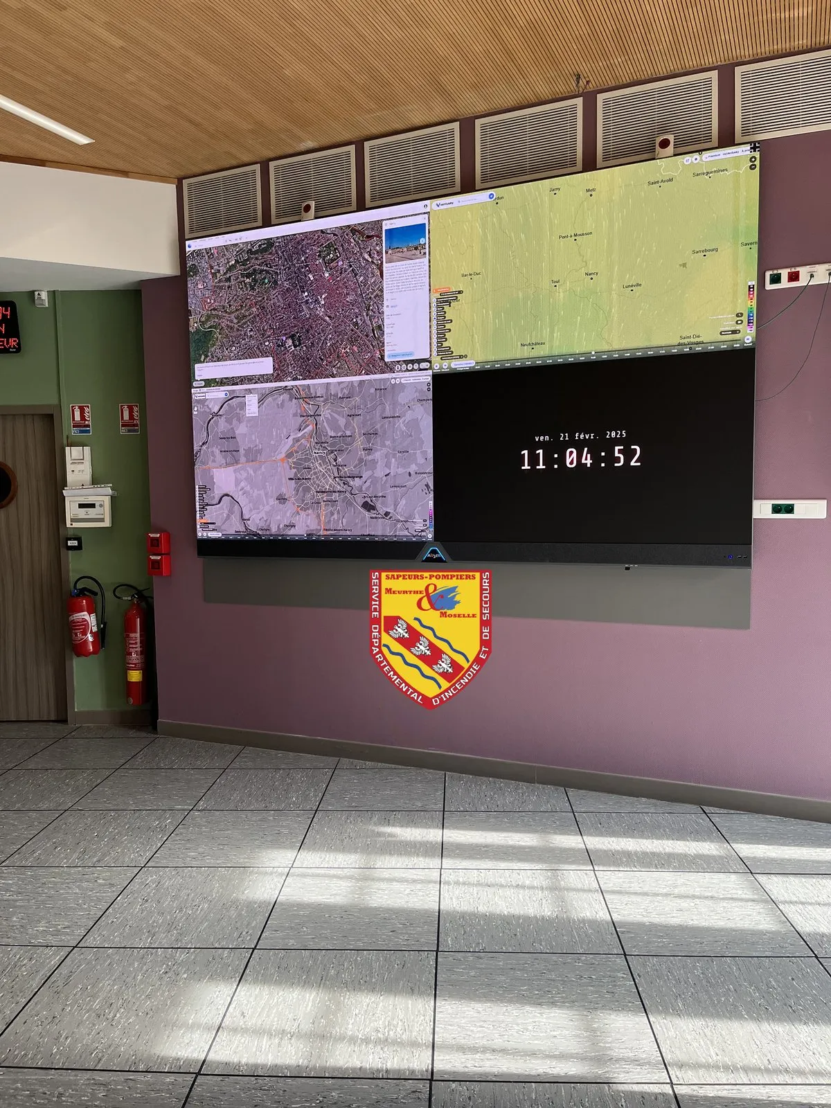 Mur d'images LED du SDIS 54 (Meurthe-et-Moselle) piloté par Easy Multi Display