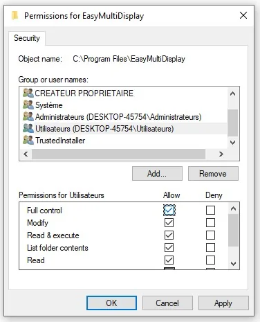 EMD kann die Konfigurationsdatei nicht schreiben: was tun? - Easy Multi Display