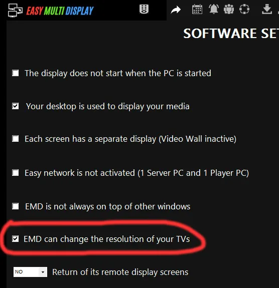 Problème d'affichage quand vous changez la résolution entre vos configurations - Easy Multi Display