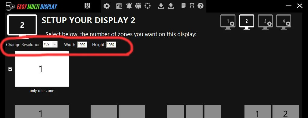 Problème d'affichage quand vous changez la résolution entre vos configurations - Easy Multi Display