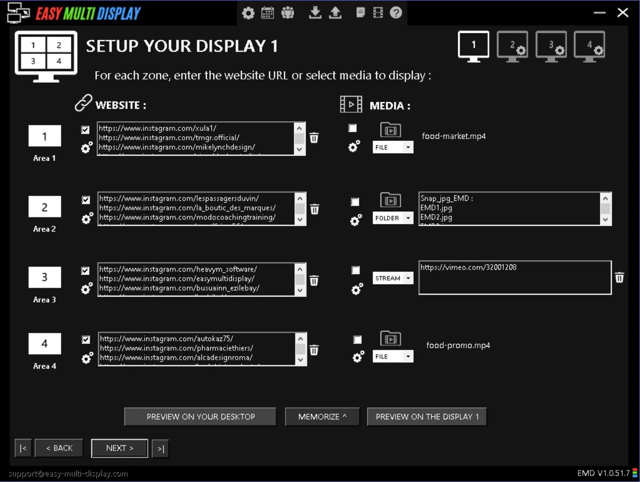 Easy Multi Display media
