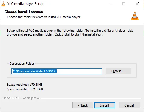 VLC Install Location
